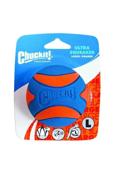 Chuckit! Ultra Squeaker Sesli Köpek Oyun Topu (Büyük Boy) ürün görseli 1