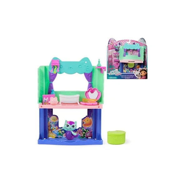 S00006727 SUN-SPM-FİGÜR SET GABBY S DOLLHOUSE MUTFAK SET/BANYO SET 10PRÇ.2A. ürün görseli 1