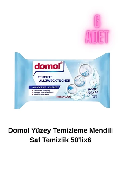 Islak Temizlik Bezi Çok Amaçlı Ferahlık 50'li 6'lı ürün görseli 1