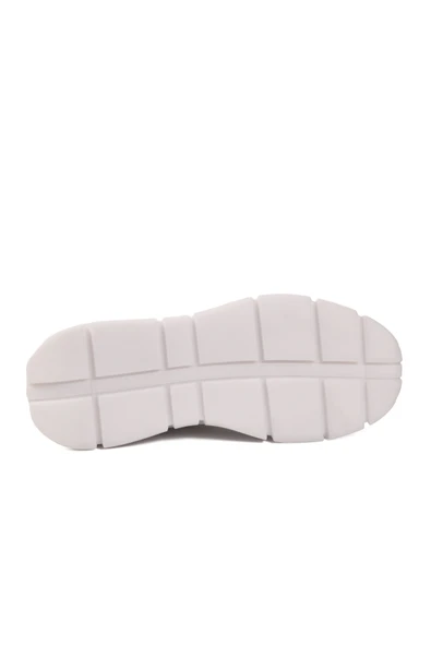 Beyaz Bağcıklı Erkek Sneaker - Resim 5