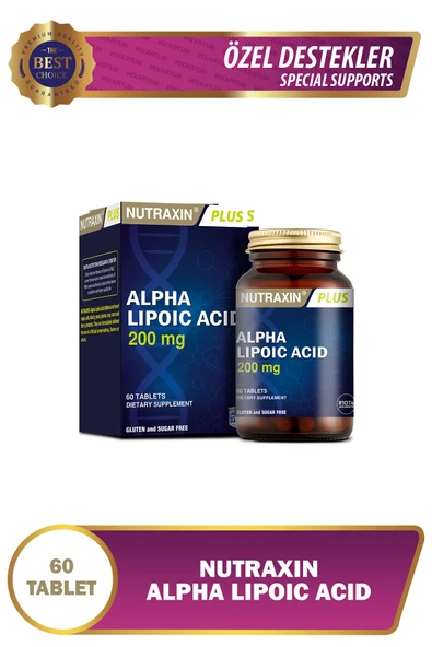Nutraxin Alpha Lipoic Acid 60 Tablet | ALA 200 mg | Bağışıklık & Enerji Takviyesi ürün görseli 1