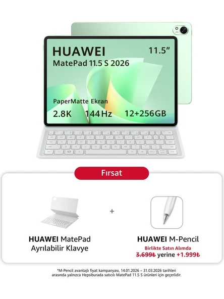 Huawei MatePad 11.5"S 2026 Papermatte Edition 256 GB Yeşil Tablet ürün görseli 1