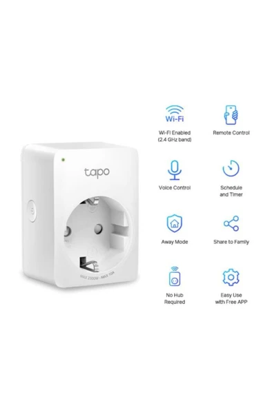 TP-Link Tapo P100 Mini Wi-Fi 4'lü Akıllı Priz Teşhir ürün görseli 1
