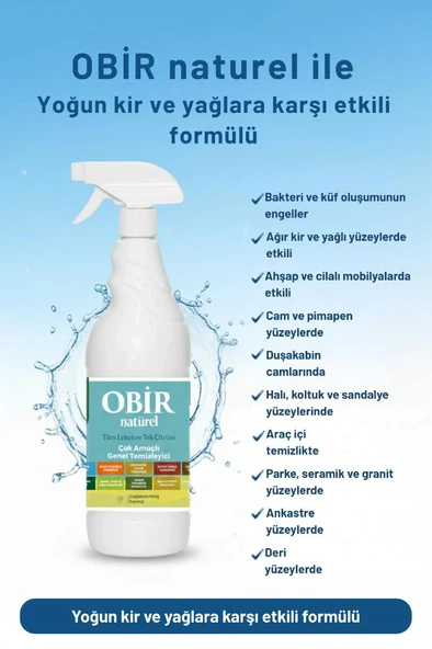 OBİR Genel Temizleyici 1Lt - Resim 3