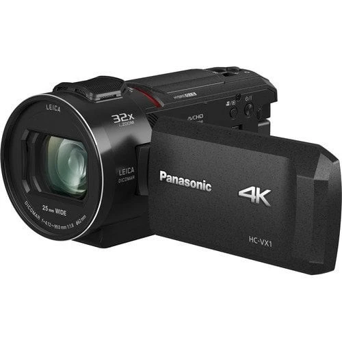 Panasonic HC-VX1EG-K Videocamera 4K Compatta – LEICA Dicomar 24x Zoom Ottico, BSI MOS 1/2,5", Stabilizzatore Ball O.I.S.