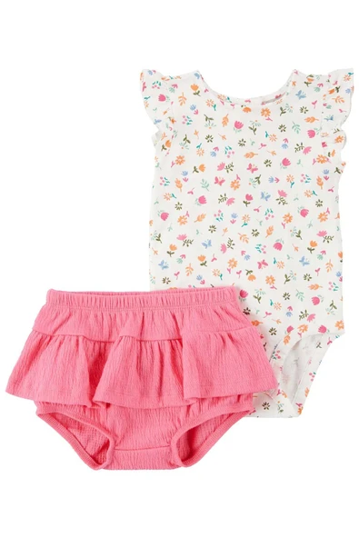 Carter's Kız Bebek Body Pantolon Set 2'li Paket ürün görseli 1