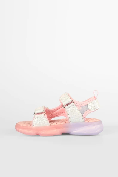 Vicco Can Bebe Işıklı Phylon Sandalet Pudra - Resim 5