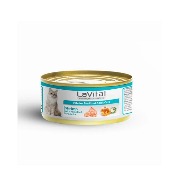 LaVital Karidesli ve Enginarlı Yetişkin Kedi Konservesi 85 Gr ürün görseli 1