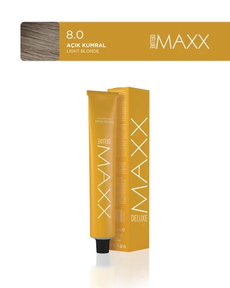 MAXX DELUXE Tüp Saç Boyası 60 ml 8.0 Açık Kumral ürün görseli 1