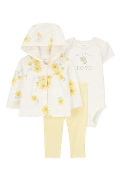 Carter's Layette Kız Bebek Hırkalı Set 3'lü Paket ürün görseli 1
