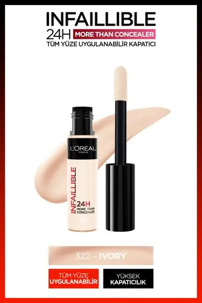 L'Oréal Paris Infaillible 24H Tüm Yüze Uygulanabilir Kapatıcı - 322 Ivory ürün görseli 1