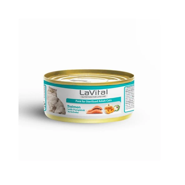 LaVital Somonlu,Balkabağı ve Enginarlı Yetişkin Kedi Konservesi 85 Gr ürün görseli 1