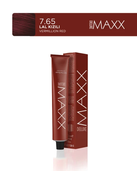 MAXX DELUXE Tüp Saç Boyası 60 ml 7.65 Lal Kızılı ürün görseli 1