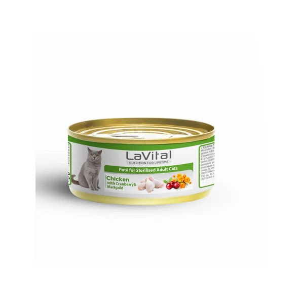 LaVital Tavuklu Kızılcıklı Yetişkin Kedi Konservesi 85 Gr ürün görseli 1