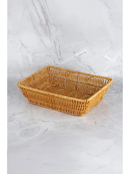 Mien Dikdörtgen Rattan Ekmek Sepeti 27x20x7 cm ürün görseli 1