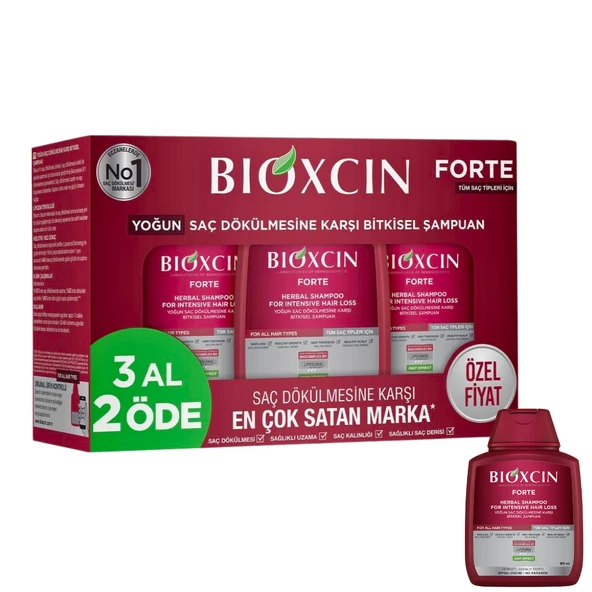 Bioxcin FORTE Yoğun Saç Dökülmesine Karşı Şampuan 300 ML 3 Al 2 Öde ürün görseli 1