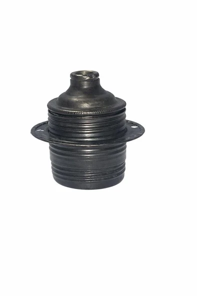 Şahnet E14 Metal Dişli Gri Duy - Porselen İç Yapılı Vintage Dekoratif Lamba Duyu ürün görseli 1