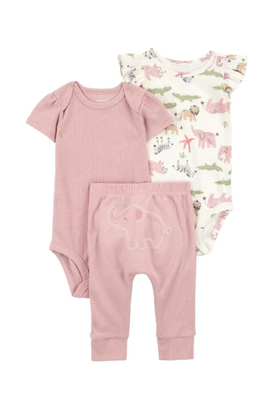 carters Layette Kız Bebek Alt Üst Set 3Lü Set ürün görseli 1