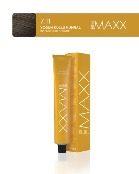 MAXX DELUXE Tüp Saç Boyası 60 ml 7.11 Yoğun Küllü Kumral ürün görseli 1
