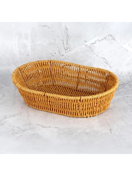Mien Oval Rattan Ekmek Sepeti 28x21x7,5 cm ürün görseli 1
