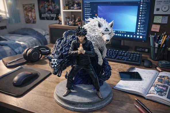 Jujutsu Kaisen Anime Figür 20 cm – Kurt Temalı Koleksiyonluk Dekoratif Heykel ürün görseli 1