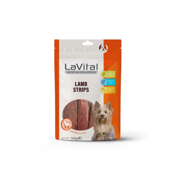 LaVital Kuzu Etli Şerit Köpek Ödülü 100 Gr ürün görseli 1