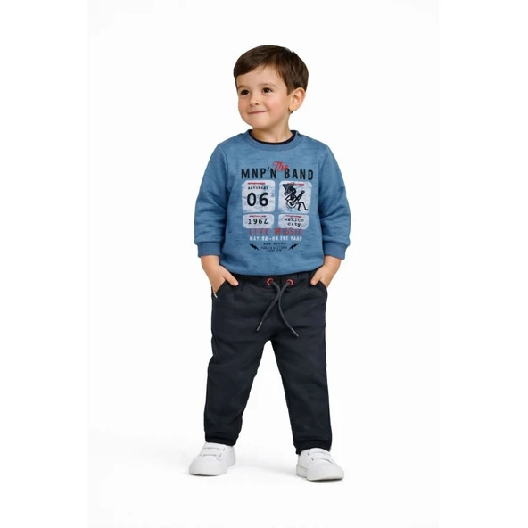 Bebepan Music Erkek Çocuk Sweat Eşofman Takım ürün görseli 1