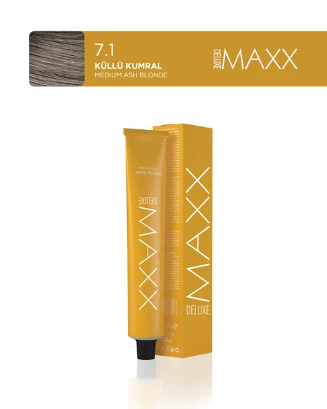 MAXX DELUXE Tüp Saç Boyası 60 ml 7.1 Küllü Kumral ürün görseli 1