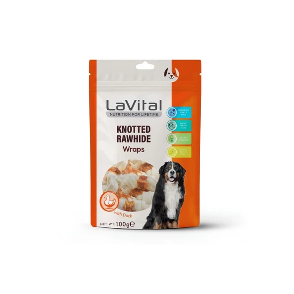 LaVital Ördek Etli Sarılı Kemik Köpek Ödülü 100 Gr ürün görseli 1
