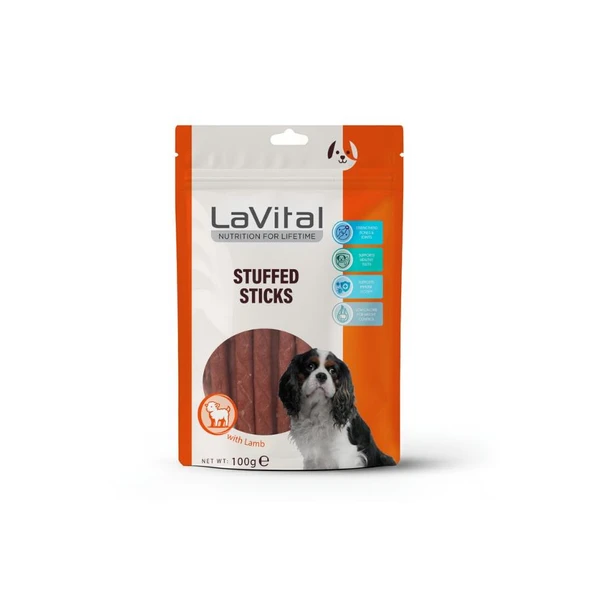 LaVital Kuzu Etli ve Somonlu Yumuşak Çubuk Köpek Ödülü 100 Gr ürün görseli 1