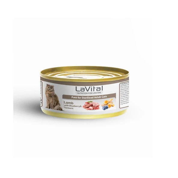 LaVital Kuzu Etli ve Yabanmersinli Yetişkin Kedi Konservesi 85 Gr ürün görseli 1