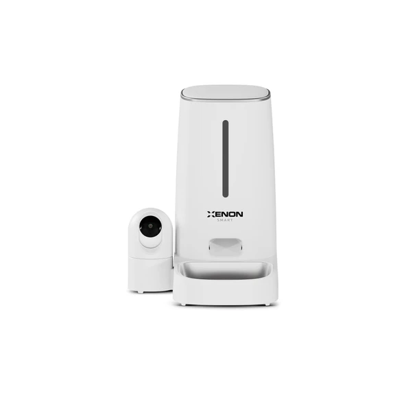 Xenon Smart Akıllı Mama Kabı (Kameralı)  2MP Gece Görüş, WiFi Mobil Kontrol, Çelik Kase, Çift Yönlü Ses (X8610) ürün görseli 1