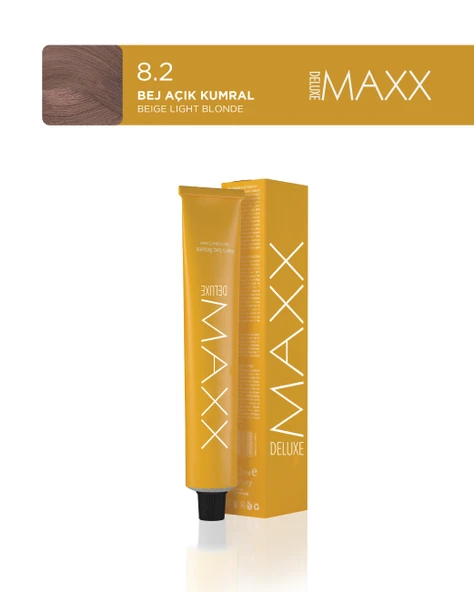 MAXX DELUXE Tüp Saç Boyası 60 ml 8.2 Bej Açık Kumral ürün görseli 1