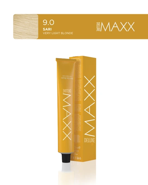 MAXX DELUXE Tüp Saç Boyası 60 ml 9.0 Sarı ürün görseli 1
