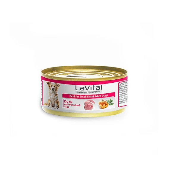 LaVital Ördekli Bal Kabaklı ve Ada Çaylı Küçük Irk Yetişkin Köpek Konservesi 85 Gr ürün görseli 1