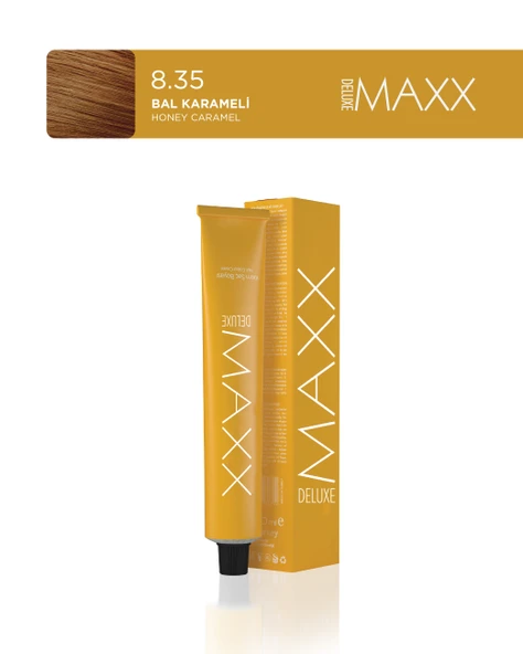 MAXX DELUXE Tüp Saç Boyası 60 ml 8.35 Bal Karameli ürün görseli 1