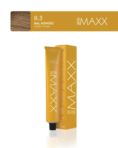 MAXX DELUXE Tüp Saç Boyası 60 ml 8.3 Bal Köpüğü ürün görseli 1