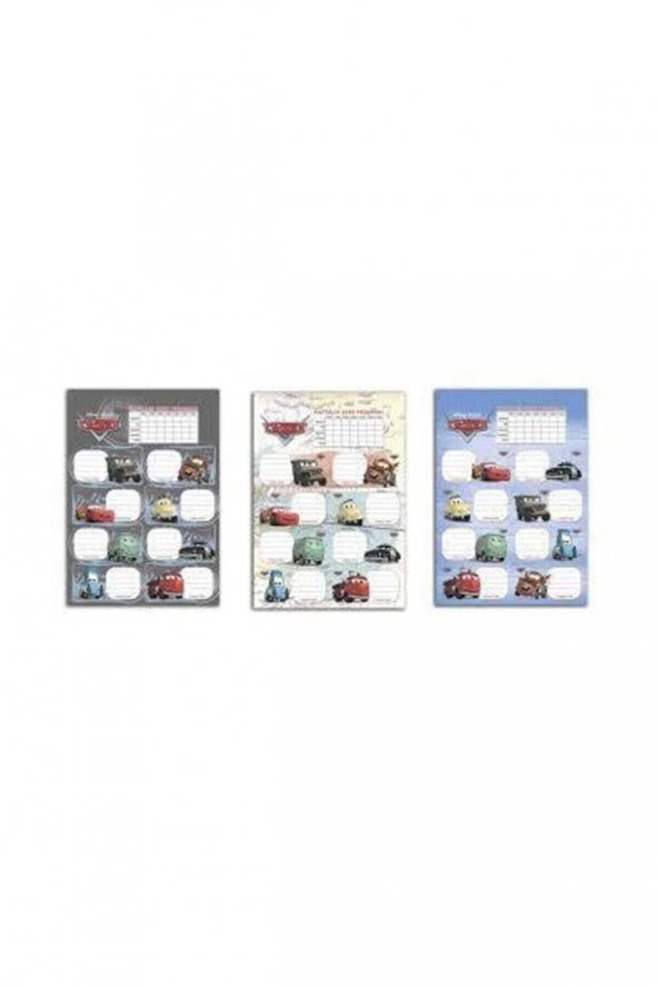 CARS OKUL ETİKETİ - Resim 3