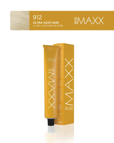 MAXX DELUXE Tüp Saç Boyası 60 ml 912 Ultra Açıcı Sarı ürün görseli 1