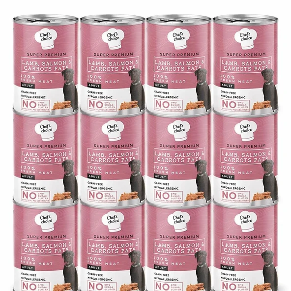 Chef's Choice Kıyılmış Kuzulu ve Somonlu Köpek Konservesi 400 Gr 12'Lİ ürün görseli 1