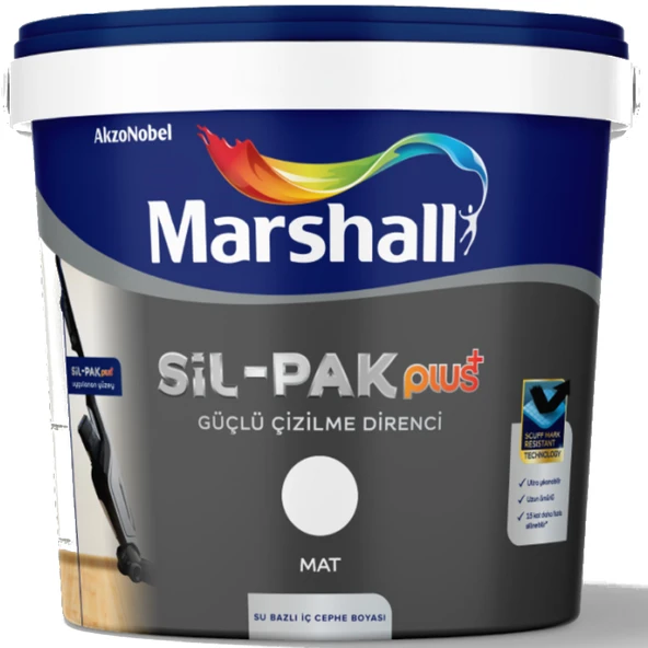 Marshall Sil-Pak Plus İç Cephe Boyası Zarif Düş 15L - Resim 5