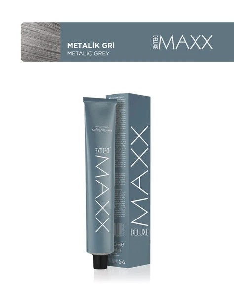 MAXX DELUXE Tüp Saç Boyası 60 ml Metalik Gri ürün görseli 1