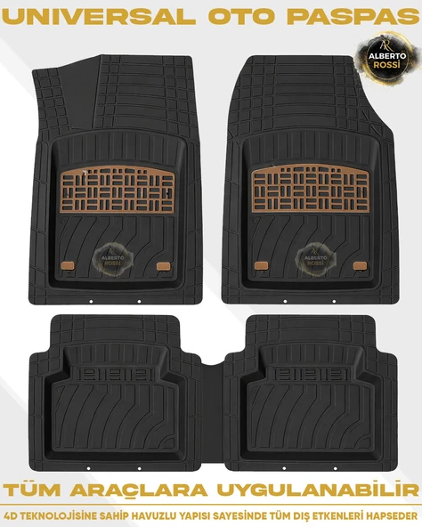 Skoda Octavia Station Wagon 2004 Model Uyumlu 4D JKR PRO AHŞAP Havuzlu Paspas Universal-Yumuşak Kaymaz Taban ürün görseli 1