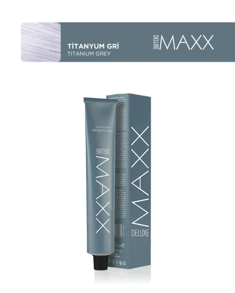 MAXX DELUXE Tüp Saç Boyası 60 ml Titanyum Gri ürün görseli 1