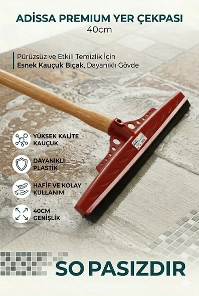 Adissa Yeşil-Kırmızı-Mavi 3'lü Set Çekpas Çekçek Yersil Ucu 40 Cm Sağlam Kauçuk(Sap Hariçtir) ürün görseli 1