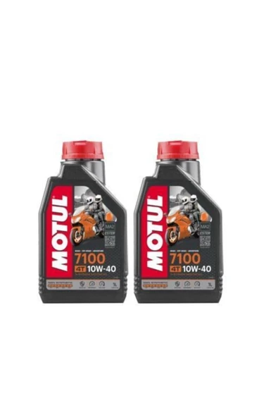 Motul 7100 10W40 1 Litre x 2 Adet 4T Motosikelt Motor Yağı - 0781387029395 ürün görseli 1