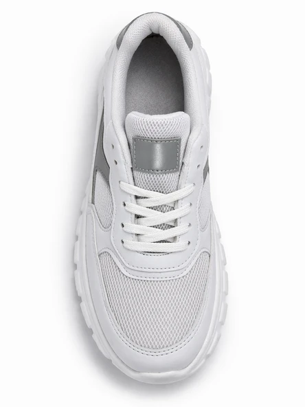 Kalın Tabanlı Kadın Spor Ayakkabı – Günlük Rahat Kullanım, Bağcıklı Sneaker ürün görseli 1