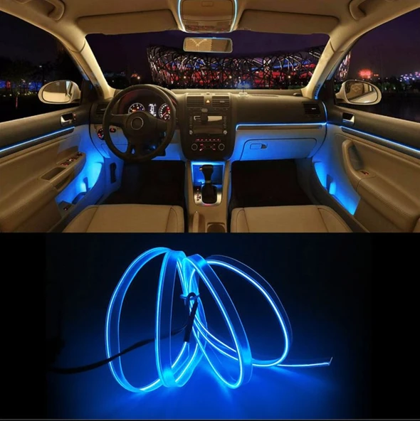 CARUB ARAÇ İÇİ TORPİDO LEDİ NEON MAVİ . ürün görseli 1