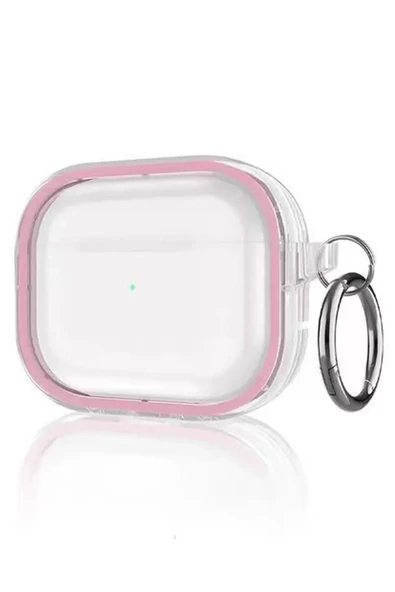 Movenchy Apple Airpods Pro 2 (2.nesil) Shiny Şeffaf Kılıf - Pembe ürün görseli 1