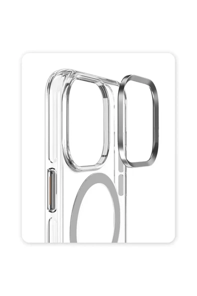 Joko Apple iPhone 16 Pro Crystal Magsafe Kapak - Şeffaf - Resim 3